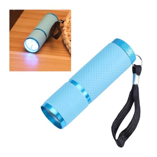GATHINESS Linterna Detección de Dinero y Tarjetas Ultravioleta de 9 LED Portátil Aleación de Aluminio Resistente y Actividades al Aire Libre y Escalada para Actividades al Aire Libre