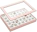 Vee Schmuckkästchen Stapelbare Schmuckaufbwarhrung mit Deckel, Schubladen Organizer, Große Schmuckschatulle Damen, Schmuck Organizers (Rosa, groß 35 Gitter mit Deckel)