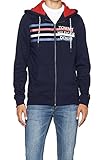  Tommy Jeans Herren Basic Logo Langarm Langarmshirt Blau (Black Iris 002) Small