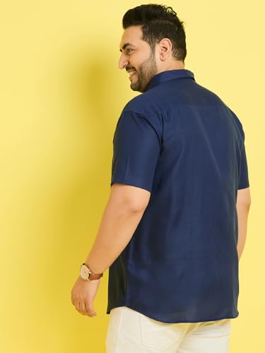 Image of Bigbanana Plus Size Men's Regular Fit Solid Shirt