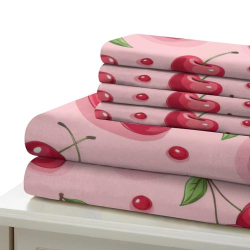 Parure de lit cerise pour décoration de chambre d'ado style fruité - 7
