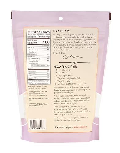 Image of Bob's Red Mill Unsweetened Coconut Flakes, 10oz (4 Pack)