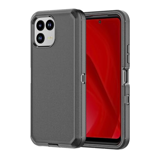 Anloes Case for T-Mobile Revvl 8 Pro 5G, Phone Case Heavy Duty Shockproof Dustproof Rugged Protective, 3 in 1 Bumper Cover for Revvl 8 Pro 5G(Without Built-in Screen Protector) (Black)