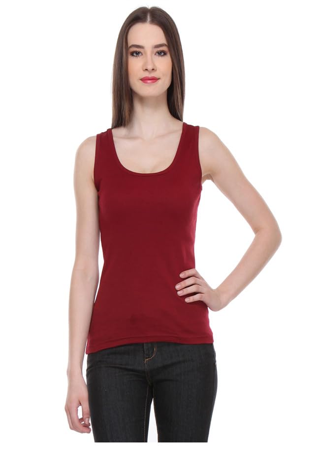 Women Stylish Cotton Slim Fit Solid Tank Tops (Pack of 1)-picture-33
