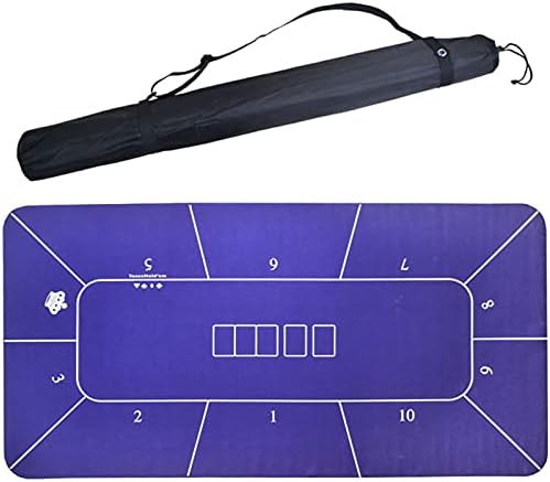lilili Poker Felt Table Cover 18090Cm Rubber Table Clothes Casino Purple Poker Tablecloth Square Table Mat Board Game Clothes with 10 Players Tabletop Casino Felt Poker Card Tabletop Layout