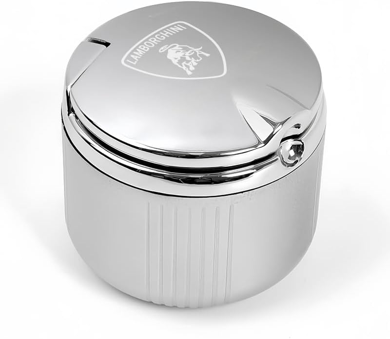 ランボルギーニ アヴェンタドール用車用灰皿、携帯用灰皿、小型ゴミ箱、耐熱,A Silver [並行輸入品]