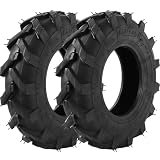 AR-PRO Lot de 2 pneus sans chambre à air 4.80/4.00-8 - 4PR 40,6 cm - Pneus de rechange pour tondeuse à gazon, tracteur de jardin, motoculteur, chariot, brouette, chariot de golf, remorque utilitaire
