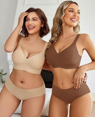 Image of Avidlove Wireless Bra for Women Seamless Push Up Full Coverage Bra Comfort Bralette Support Everyday Bra