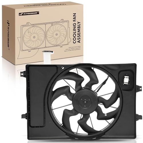 A-Premium Engine Radiator Cooling Fan Assembly Compatible with Hyundai & Kia Models - Elantra 2017-2020, Elantra GT 2018-2020, Forte 2019-2022, 2.0L - Replace# 25380M6000, 25380F2000