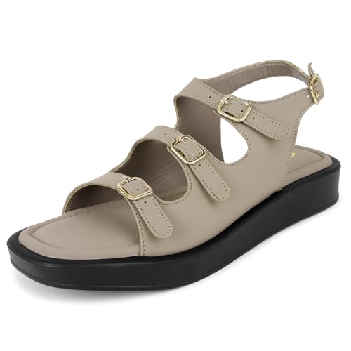 Image of TRASE Strap Trend Comfortable Flat Sandals For Women - Women Footwear Stylish And Adjustable Double Strap Sandals For Daily Use