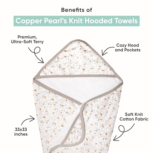 Copper Pearl Hooded Bath Towels Premium Knit/Terry Cloth Baby Towels with Hood, Pockets, and Cool Designs - Great to Gift and Make Bath Time Fun - Baby Bath Towel, Liberty