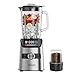 Power Blender - Linea Tegno – Profi Standmixer & Smoothie Maker – 1400W Hochleistungsmixer mit 1,7L Glasbehälter, LED-Display & 250ml Kaffeemühle – Edelstahl