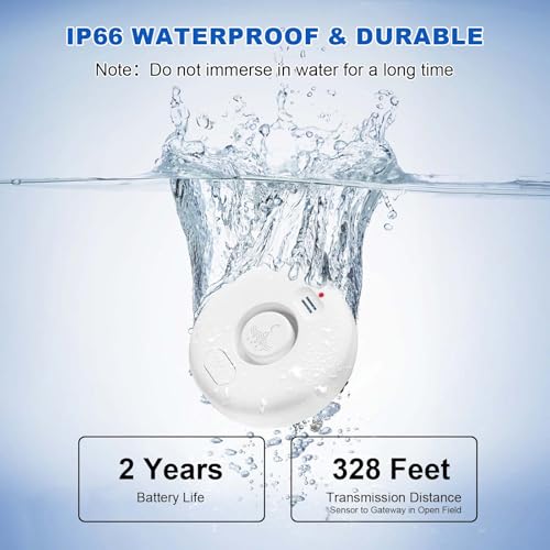 Fansitc W13+WD71×5 Wifi Water Leak Detector For Home 5Pack, 120Db Adjustable Alarm, Smart Water Sensor Alarm thumb #5