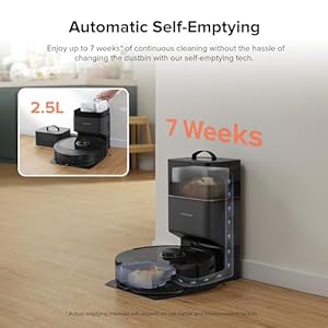 roborock Q8 Max+ Robot Vacuum and Mop, Self-Emptying, Hands-Free Cleaning for up to 7 Weeks, Reactive Tech Obstacle Avoidance, 5500 Pa Suction, DuoRoller Brush, APP-Controlled Mopping, Black roborock Q8 Max Robot Vacuum and Mop Self Emptying Hands Free Cleaning for up to 7 Weeks Reactive Tech Obstacle Avoidance 5500 Pa Suction DuoRoller Brush APP Controlled Mopping Black