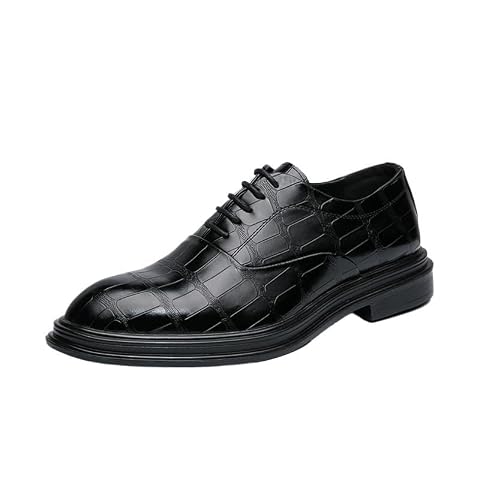 Mens Formal Business Dress Shoes Leather Oxford Comfortable Wedding Prom Office Lace Up Classic Cap Pointed Toe