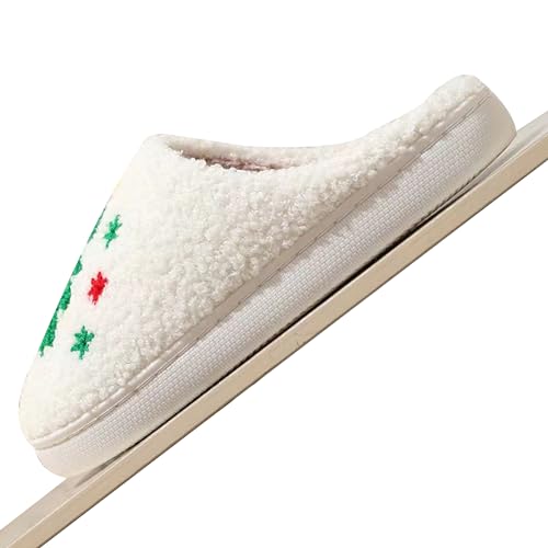 Image of Comfy Elastic Slippers for Women Men,Memory Foam Soft Plush House Slippers | halloween & christmas Fuzzy Slippers, Holiday Retro House Shoes, Indoor & Outdoor,Warm Winter Footwear