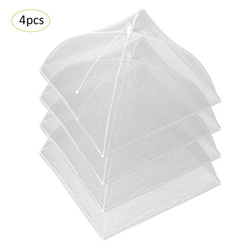 Beesuya - Set de 4/6 Protectores para Paraguas de Comida para Hacer Bugs y Moscas en picnics, barbacoas y Mucho más (Blanco), Blanco, 4pcs
