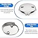 SATUY 2Pcs 2-Hole Bathtub Overflow Face Plate | Universal Zinc Alloy Tub Overflow Drain Cover with Screws | Chrome Finish