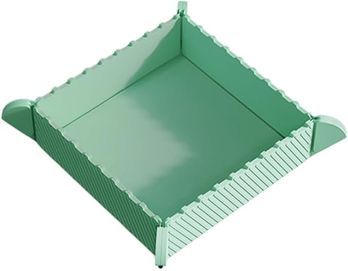 Magnetic Folding Bowl – 3-in-1 Silicone Cutting Board, Placemat & Storage Bowl, Heatproof up to 450°F, Space Saving Collapsible Dish for Outdoor Cooking, Baby Food Prep, Home Kitchen (Green)