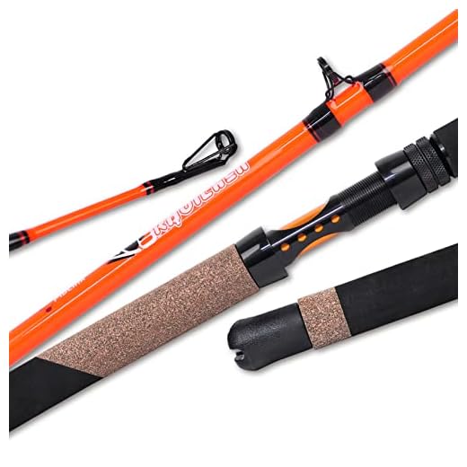 Fiblink Catfish Fishing Rods, 2 Piece Catfishing Pole, Medium Heavy Catfish Casting/Spinning Rod (7'6" MH)