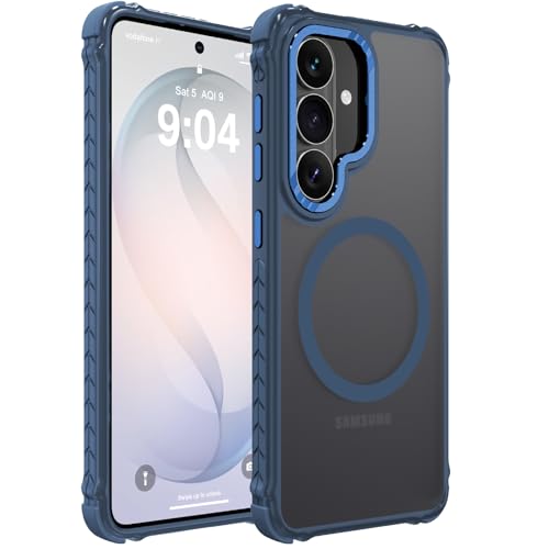 DEERLAMN Strong Magnetic Case for Samsung Galaxy S26 Plus, Matte Blue by DEERLAMN - Used condition - US$11.04
