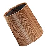 TOYANDONA Papelera De Gran Capacidad Imitación Madera Redonda Para Hogar Cocina Baño y Hotel Cubo Contenedor De Residuos Resistente y Fácil De Mantener Diseño Práctico y Compacto