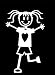 My Stick Figure Family - Mis Pegue la Figura Familia de Coches Pegatina de Vinilo Ventana niña pequeña SG3