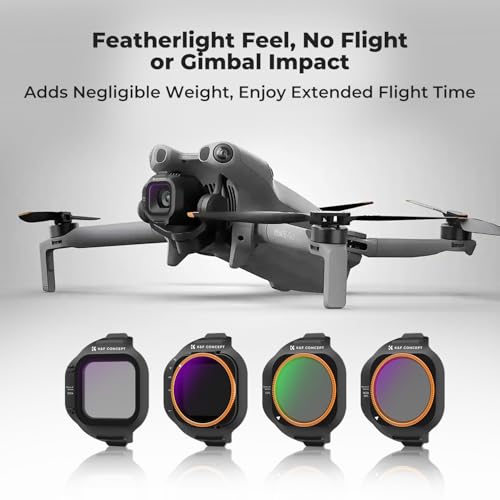 Image of K&F CONCEPT UV CPL ND Filters Set Compatible with DJI Mini 5 Pro Drone Accessories - 4 Pack (CPL UV ND8 ND16) Light Reduction, Polarizing Daily Protection Lens Filter, Multi-Coated HD Optical Glass