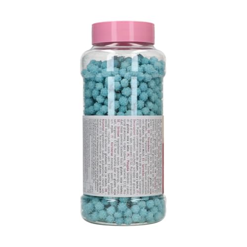 FunCakes Mimosa Blue: Zuckerstreusel zum Dekorieren von Kuchen, Cupcakes & Torten, Zuckerdekor für Geburtstag, Babyparty und Gender Reveal - 500 g