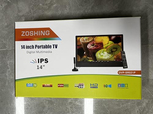 Zoshing 28 Zoll tragbarer Fernseher mit DVB-T2 Tuner und HDMI