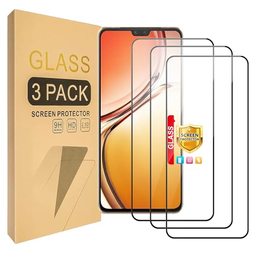Lucyliy [3 paquetes] Compatible con Piezas para Vivo V23 5G Protector de pantalla de vidrio templado, compatible con fundas [Alta definición][Dureza 9H][Antiarañazos]