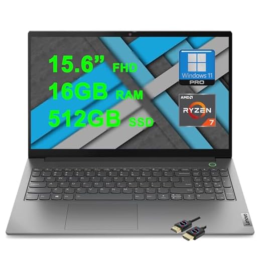 Lenovo ThinkBook 15 Gen 4 Business Laptop | FHD de 15,6 polegadas antirreflexo | AMD 8-core Ryzen 7 5825U (>i7-1355U) | 16GB DDR4 512GB SSD | Impressão digital USB-C FHD 1080p câmera de privacidade