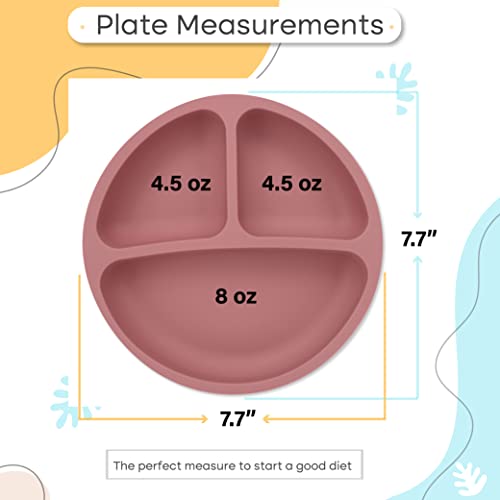 Ryashop Suction Plates For Baby - Silicone Baby Plates With Suction First Meal Baby Suction Plate Suction Plates For Toddlers Kids #TOP1
