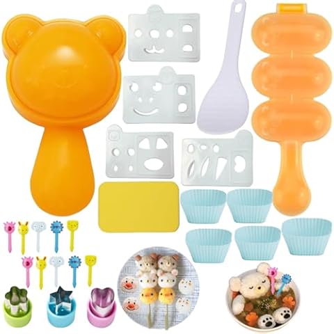 Gpurplebud 21PCS Cute Animal Sushi Molds Cover