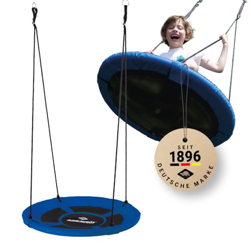 Schildkröt Nestschaukel 90cm, Bequeme und geschlossene Sitzfläche, Schaukelspaß für Groß und Klein, ideal für den Außen- und Innenbereich, Gartenschaukel bis 150kg Nutzergewicht