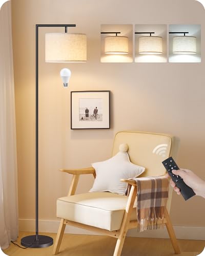 GOEBLESON Modern Dimmable Floor Lamp for Living Room with Adjustable Color Temperature LED Bulb, ARC...