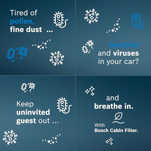 Image of Bosch Cabin Air Filter - Premium Replacement | Captures Particles ≥ 0.0025mm | Enhances In-Car Air Quality | Compatible with Skoda Fabia, Rapid, VW Polo, Vento