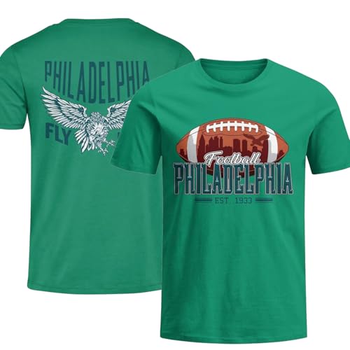 Generic Football Short Sleeve T-Shirt Apparel, City Gifts for Men Women,Fans Gameday Apparel, Team City Pride Tailgating T Shirt. Green, XX-Large