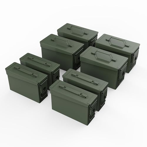 HARDROCK Metal Ammo Can, Ammo Box，30Cal*4+50Cal*4 - G