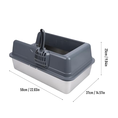 Caja sanitaria para gato acero inoxidable gris oscuro miniatura 7
