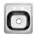 Kingston Brass Gourmetier GKTS1515 Self Rimming Single Bowl Bar Sink 2 Holes 15-Inch-Length  by 15-Inch-Width by 5-1/2-Inch-Depth, 22 Gauge, Brushed Stainless Steel