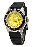 ヴァーグ ウォッチ カンパニー 腕時計 ダイバーズサン 36mm ウレタンベルト イエロー文字盤 VAGUE WATCH Co. WATCHDIVER'S SON DS-L-002【正規