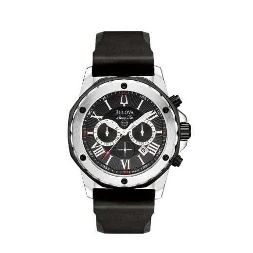 Bulova Men's 98B127 Marine Star Black Dial Strap Watch