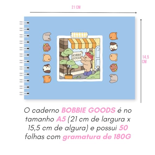 Livro de Colorir Bobbie Goods 50 Folhas 180Gramatura Caderno de Desenho Pintura Coloring Book Bob Bo
