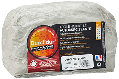 Arteo 38470 Argile Autodurcissante Solari Durci 'Dur Plastique Blanc