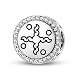Abalorio de plata de ley 925 con símbolo de tótem espiritual de serpientes en forma de círculo para mujer, compatible con pulseras Pandora