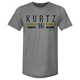 500 LEVEL Nick Kurtz Sacramento Font Men's Premium T-Shirt (Tri Gray, X-Large)