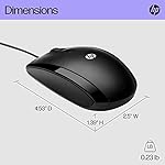 HP X500 - Wired USB Mouse for Windows PC Desktop, Laptop, Notebook, Mac, computerand Chromebook, for Righty or Lefty Use (E5E76AA#ABA),Black - Image 3