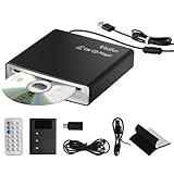 Portable CD Player for Car, External Car CD Player USB Plug & Play, Built-in Decoder for Enhanced AUX Sound, Anti-Skip, Resume Function, Compatible with Most Cars, SUVs, Trucks, TV, PC. Boifun