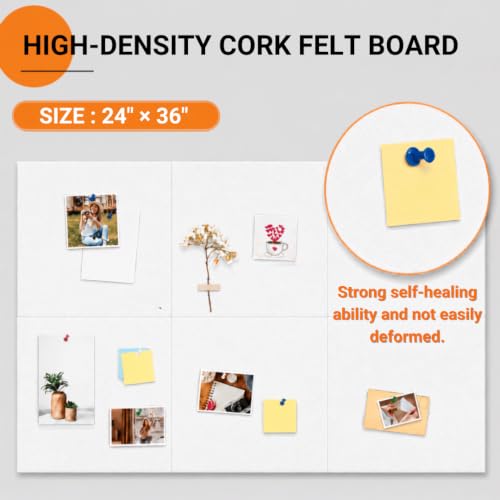 Image of QUIET CANVAS Acoustic Wall Square Pinboard, 1x1ft, Pack 6, 50PushPins White